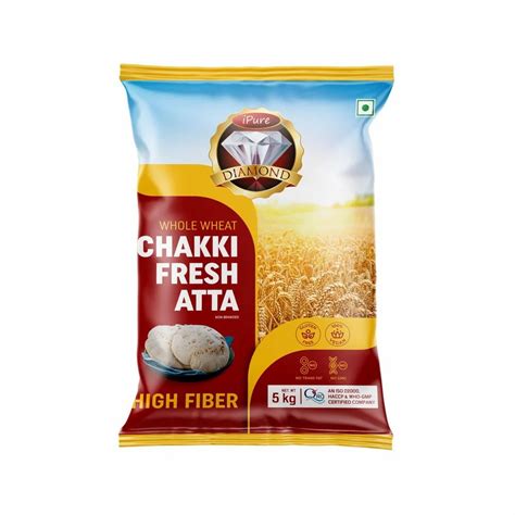 Whole Wheat Chakki Fresh Atta Packaging Size 5 Kg Packaging Type