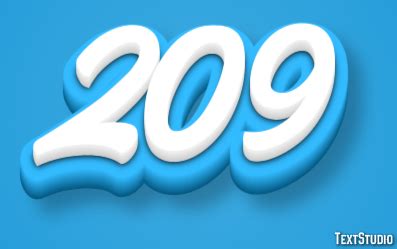 209 Text Effect and Logo Design Number