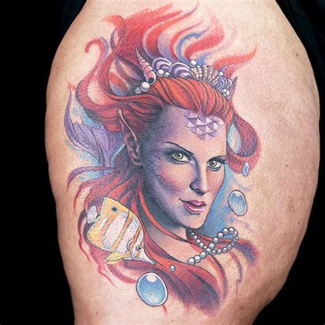 Surrealistic Female Portrait Tattoo By Sausage Portrait Tattoo