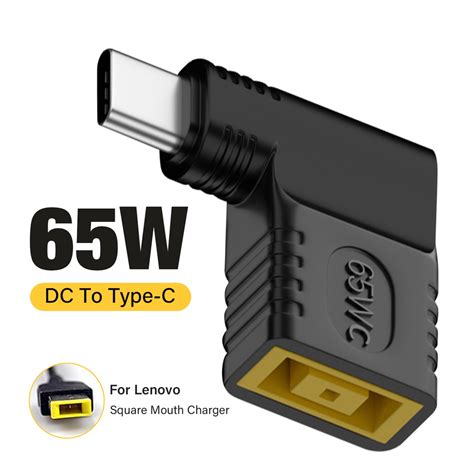 Pd 65w อะแดปเตอร์พาวเวอร์ซัพพลายชาร์จแล็ปท็อป Usb Type C ตัวเมีย เป็น Dc ตัวผู้ สําหรับ Lenovos