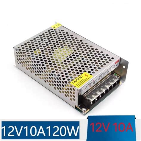 Switching Power Supply สวิตชิ่งเพาเวอร์ซัพพลาย 12v 10a 120w สีเงิน Th