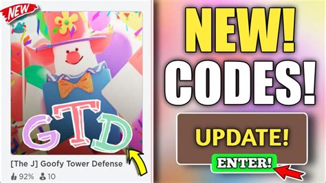 Limited NEW BETA WORKING CODES FOR GOOFY TOWER DEFENSE 2023