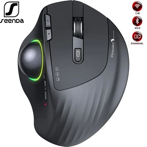 Seenda Wireless Trackball Mouse G Rgb Adjustable Ergonomic