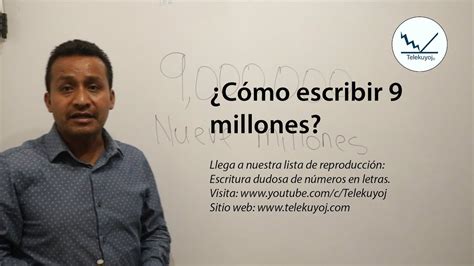 C Mo Se Escribe Millones Youtube