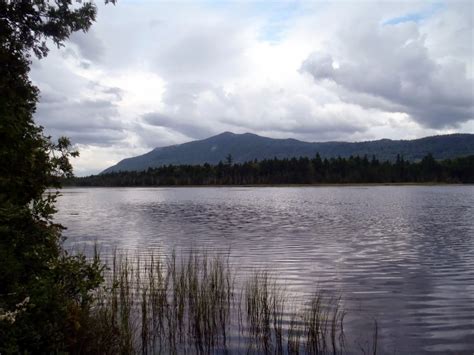 Moxie Mountain Rises Prominently Above The Heald Ponds
