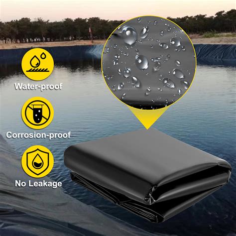 Vevor Lldpe Pond Liner X Ft Pond Liner Mil Fish Pond Liners