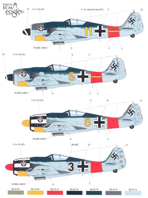 Eaglecals Decals Focke Wulf Fw Fighters Of Jg