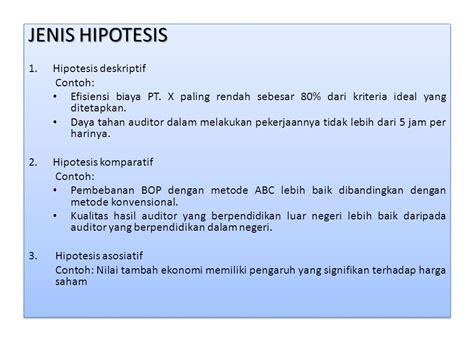 Contoh Hipotesis Skripsi Akuntansi