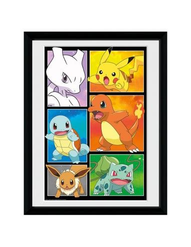 Póster Enmarcado Pokémon Panel de Cómic 30 5 X 40 6cm