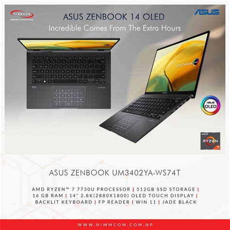 Asus Zenbook Um3402ya 14 Inch 2 8k Oled Display Amd Ryzen 7 5825u Cpu