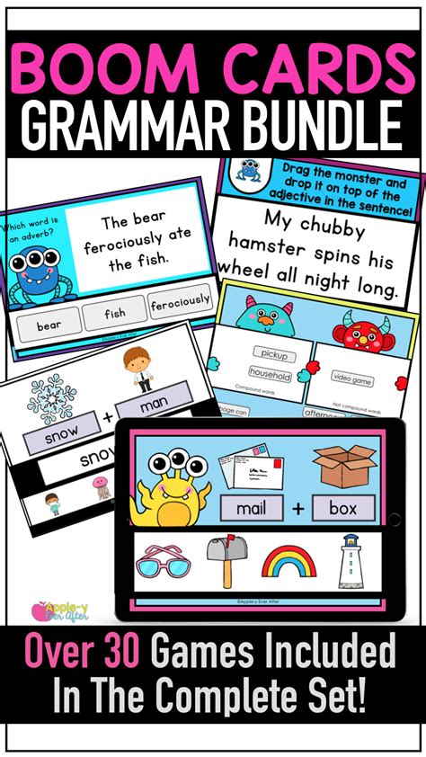 Grammar And Language Skills Bundle Boom Task Cards Distance Learning