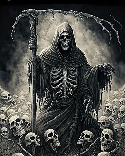 Pin By Wei Er Hai On Sensenmann Grim Reaper Tattoo Grim Reaper Art