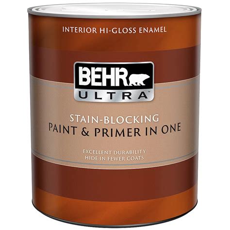 Behr Ultra Interior High Gloss Enamel Paint And Primer In One Deep Base