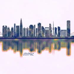 Seoul Skyline By Towseef Dar Wall Art