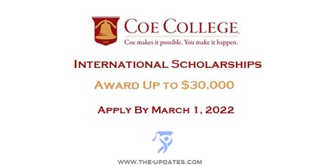 International Scholarships At Coe Usa 2022 23