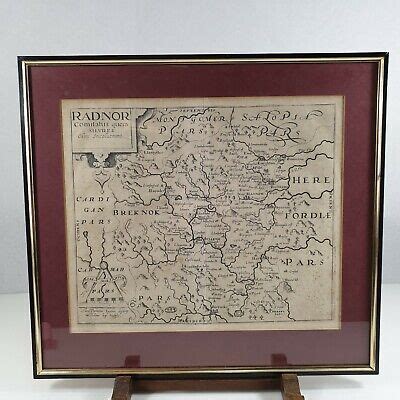 Antique European Maps Atlases Radnorshire 1600 1699 Date Range For