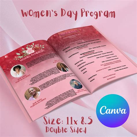 Womens Day Banquet Program Template Womens Or Mothers Day Church