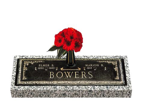 Ivy Companion Bronze Grave Marker With Vase