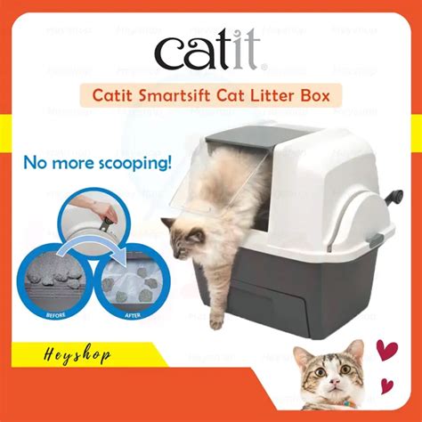 Catit Smartsift Sifting Cat Litter Pan Cat Litter Box W Easy Scooping System Semi Auto Cat