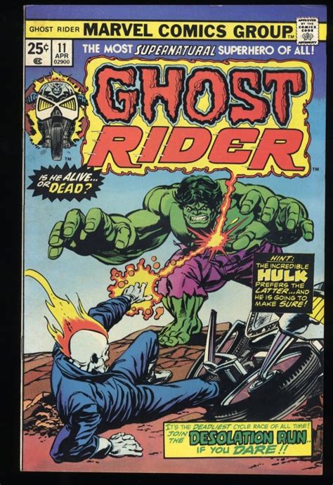 Ghost Rider 1973 11 Vs Hulk Desolation Run Gil Kane Cover Comic Books Bronze Age