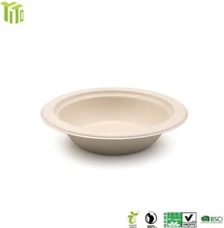 Wholesale Biodegradable Compostable Sugarcane Pulp Bagasse Soup Bowl