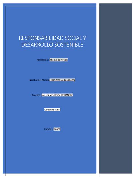 A 5 Jall Trabajo Numero 2 Responsabilidad Social Y Desarrollo