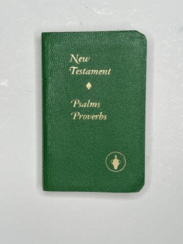 Gideons Green Pocket New Testament Psalms Proverbs Bible Mini Book