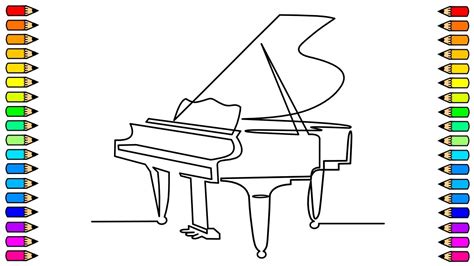 Cómo Dibujar Un Piano Dibujo De Piano Dibujos Para Niños Dibujar