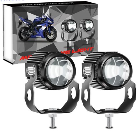 Kit Par De Farol De Neblina Para Moto Carro Led Holofotes Farol Dupla