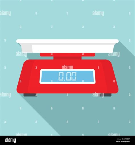 Vegetables Digital Scales Icon Flat Illustration Of Vegetables Digital Scales Vector Icon For