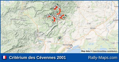 Maps Critérium des Cévennes 2001 CFR Rally Maps