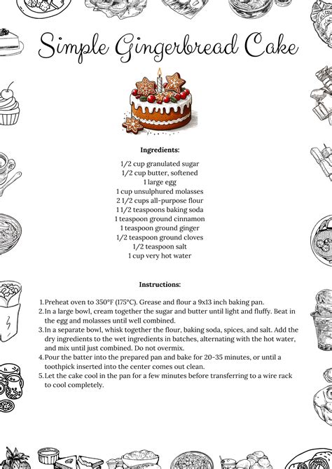 Printable Gingerbread Recipe (Free PDF) - Tasteful Zone