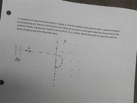 Solved A Particle Of Mass M Carries Electric Potential Chegg