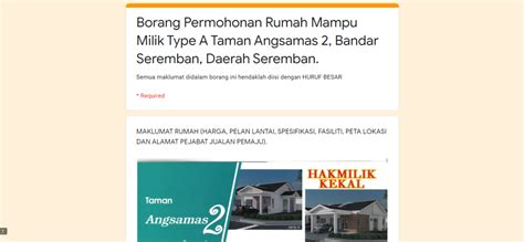 4 Jenis Cara Mohon Rumah Mampu Milik Negeri Sembilan