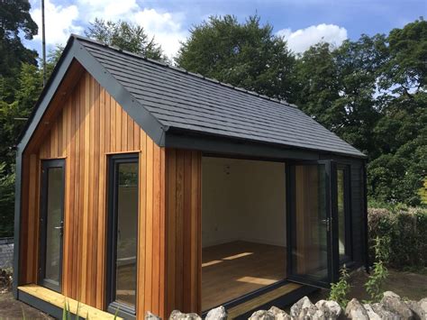 Cedar Clad Pitched Roof Garden Office Contemporary Garden Rooms