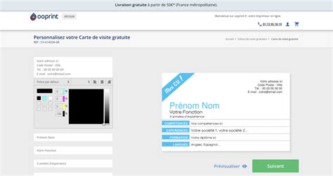 Outils Gratuits Pour La Cr Ation De Cartes De Visite