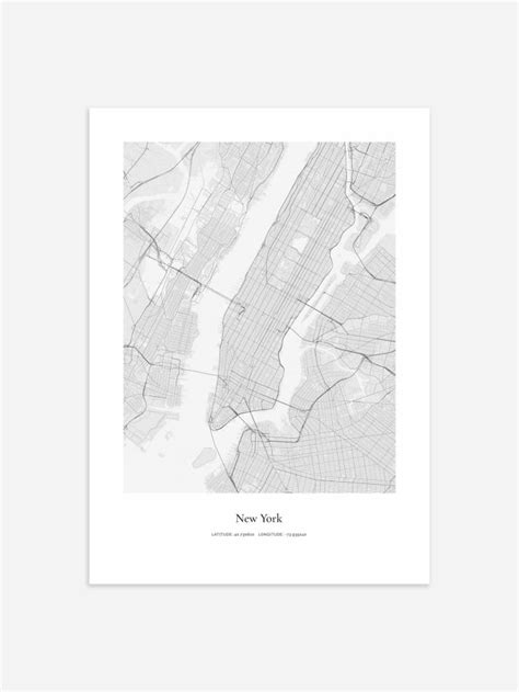 New York Map Poster | Postery Online Store