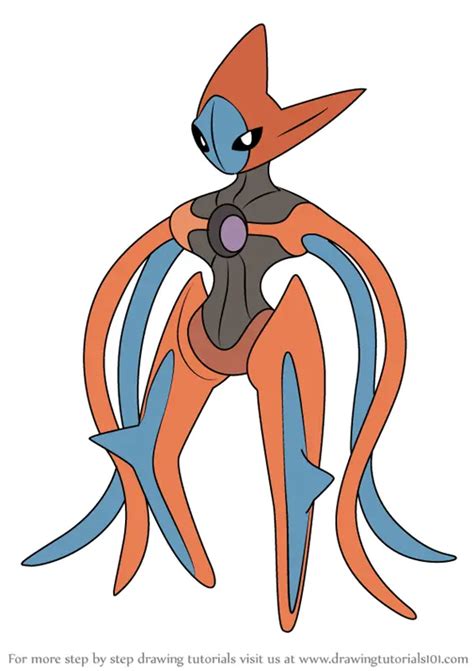 Learn How To Draw Deoxys From Pokemon Pokemon Step By Step Drawing