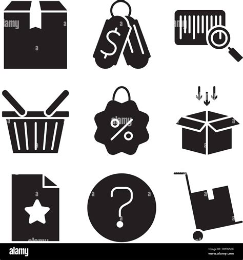 Package Box And Shopping Online Icon Set Over White Background