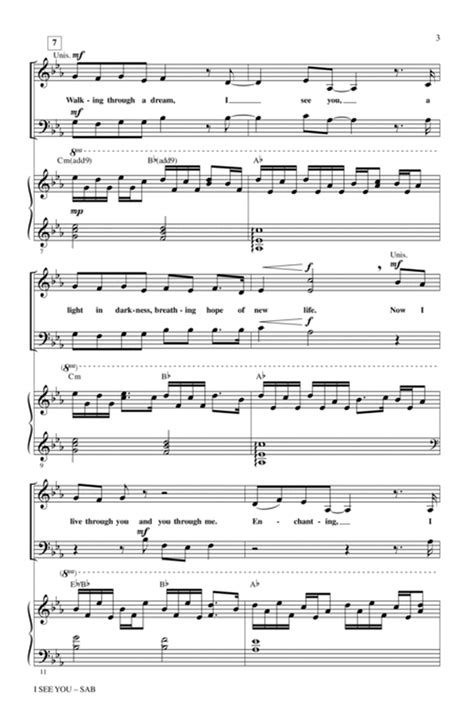 I See You Theme From Avatar By Leona Lewis 3 Part Digital Sheet Music Sheet Music Plus