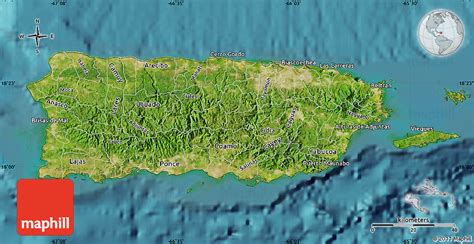 Puerto Rico Satellite Map Draw A Topographic Map