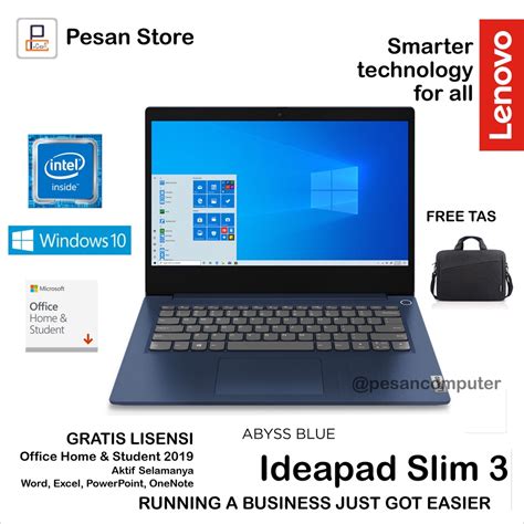 Jual Lenovo Ideapad Slim Igl Intel N Ram Gb Gb Ssd Hd