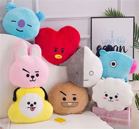 Korean Style Bts Plush Toy Pillow High Quality Bt21 Throw Pillow Cutsy World