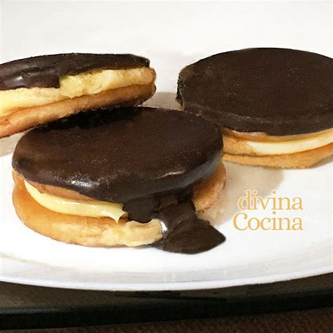 Galletas Rellenas Cubiertas Con Chocolate Receta De DIVINA COCINA