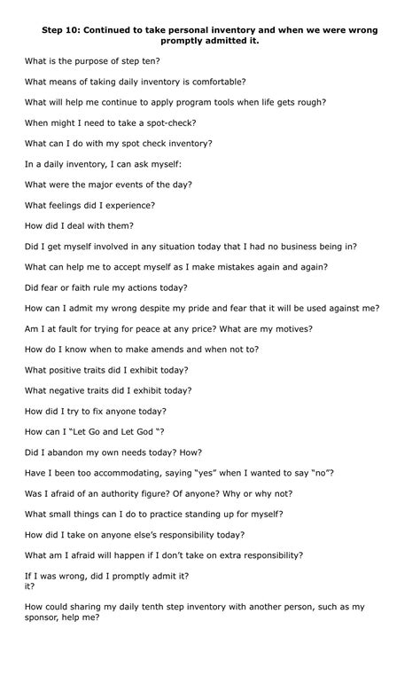 al-anon 4th step inventory worksheet | Photo Flanders