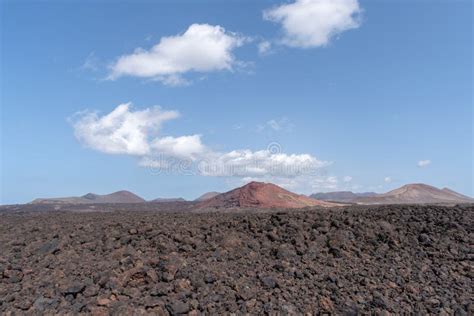 Rocky Volcanic Landscape, Lanzarote, Canary Islands, Spain Stock Photo ...