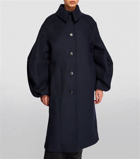 Jw Anderson Navy Balloon Sleeved Pea Coat Harrods Uk