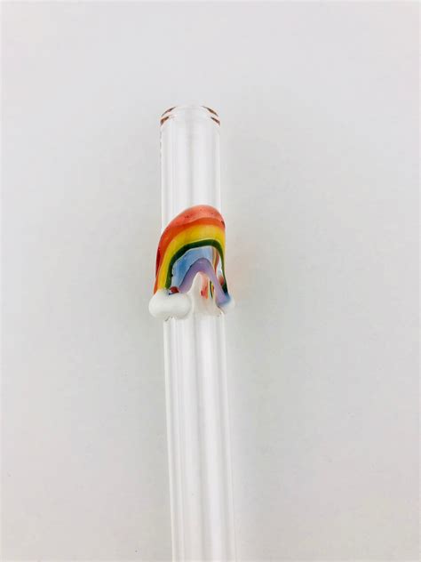 Rainbow Glass Straw Cocktail Straws Reusable Straws Rainbow Straws Rainbow T Ideas