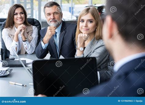 Corporate Business Team And Manager In A Meeting Close Up Stock Image