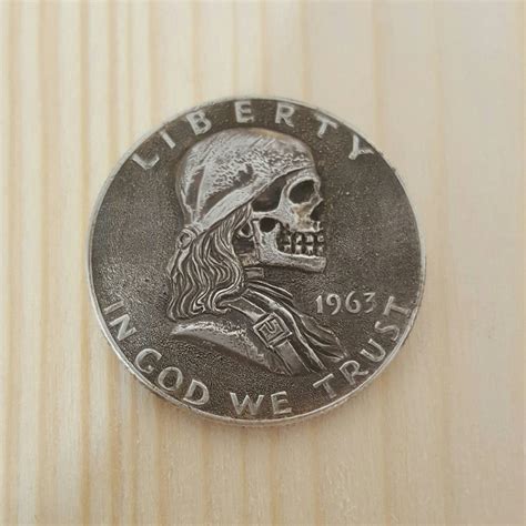 Franklin Hobo Half Dollar Pirate Skull Hobo Nickel Engraved Etsy